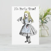 Alice in Wonderland Party Invitation Card Kaart (Staand voorkant)
