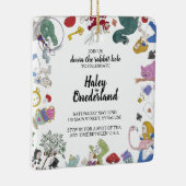 Alice in Wonderland Party Invitation Ornament (Rechts)