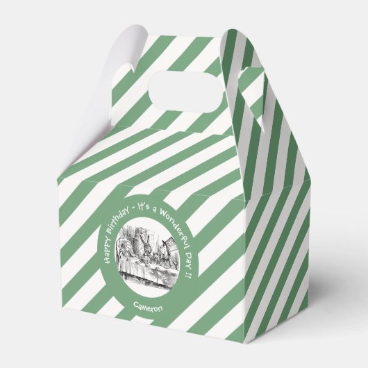 Alice in Wonderland Party - Mad Hatter's Tea Party Bedankdoosjes (Voorkant Zijde)