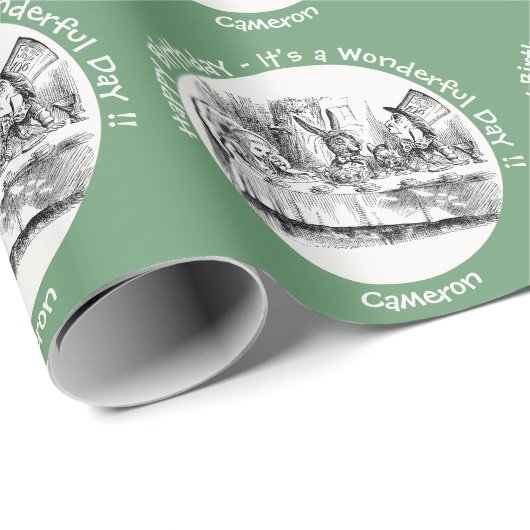 Alice in Wonderland Party - Mad Hatter's Tea Party Cadeaupapier (Rol Hoek)