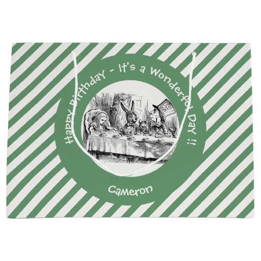 Alice in Wonderland Party - Mad Hatter's Tea Party Groot Cadeauzakje (Voorkant)