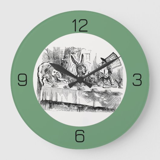 Alice in Wonderland Party - Mad Hatter's Tea Party Grote Klok (Voorkant)