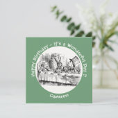 Alice in Wonderland Party - Mad Hatter's Tea Party Kaart (Staand voorkant)