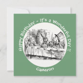 Alice in Wonderland Party - Mad Hatter's Tea Party Kaart (Voorkant)
