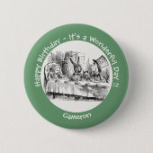 Alice in Wonderland Party - Mad Hatter's Tea Party Ronde Button 5,7 Cm (Voorkant)