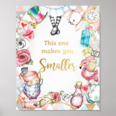 Alice in Wonderland Party Sign, Geschenken Tafelte Poster (Voorkant)