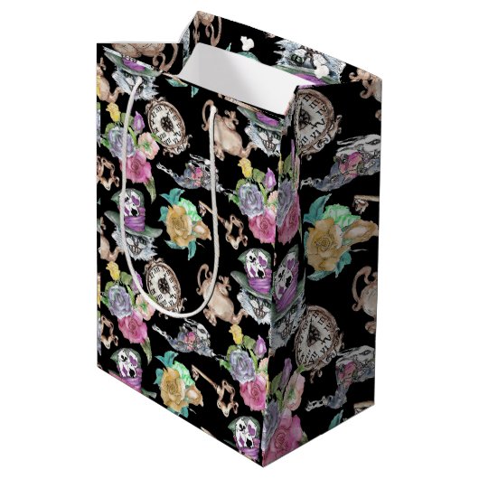 Alice in Wonderland Party Supplies Wrapping Paper Medium Cadeauzakje (Achterkant Gekanteld)