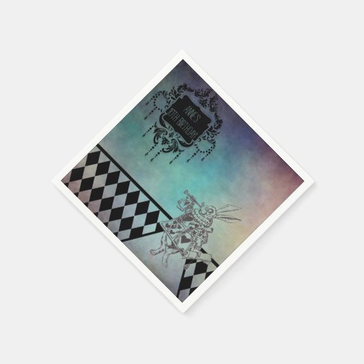 Alice in Wonderland Party White Rabbit Servetten (Hoek)