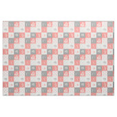 Alice in Wonderland Patchwork Grey Coral Fabric Stof (Fat Quarter)