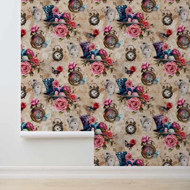 Alice in Wonderland Patroon Behang (Applicatie)