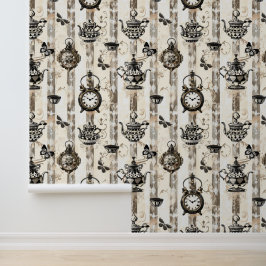 Alice in Wonderland-patroon Behang