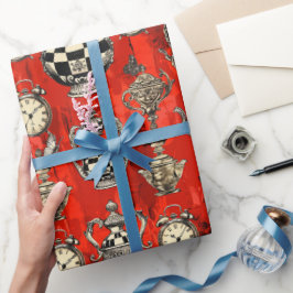 Alice in Wonderland-patroon Cadeaupapier