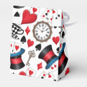 Alice in Wonderland Patroon Favoriete Box Bedankdoosjes (Achterkant)