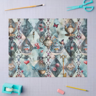 Alice in Wonderland Patroon Tissuepapier