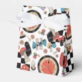 Alice in Wonderland Pattern Bedankdoosjes (Voorkant Zijde)