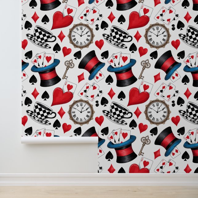 Alice in Wonderland Pattern Behang (Applicatie)