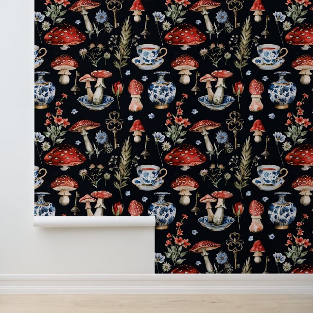 Alice in Wonderland Pattern Behang (Applicatie)