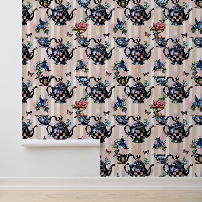 Alice in Wonderland Pattern Behang (Applicatie)