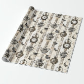 Alice in Wonderland Pattern Cadeaupapier (Uitgerold)