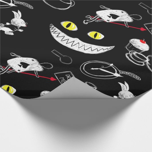 Alice in Wonderland Pattern Cadeaupapier (Hoek)