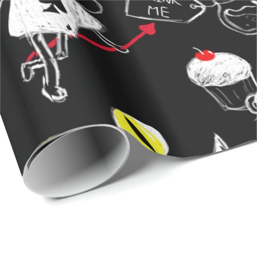 Alice in Wonderland Pattern Cadeaupapier (Rol Hoek)
