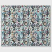 Alice in Wonderland Pattern Cadeaupapier (Vlak)