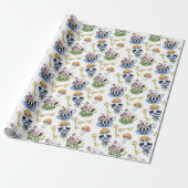 Alice in Wonderland Pattern Cadeaupapier (Uitgerold)