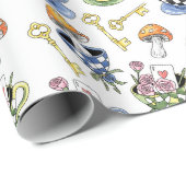 Alice in Wonderland Pattern Cadeaupapier (Rol Hoek)