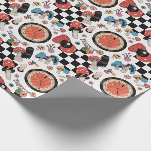 Alice in Wonderland Pattern Cadeaupapier (Hoek)