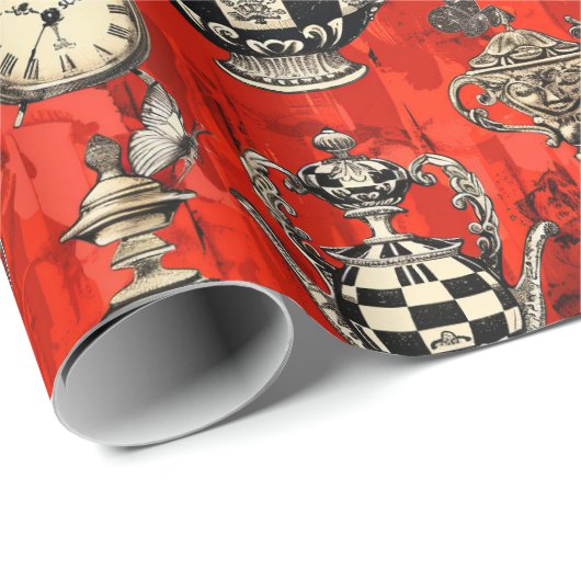 Alice in Wonderland Pattern Cadeaupapier (Rol Hoek)
