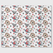 Alice in Wonderland Pattern Cadeaupapier (Vlak)