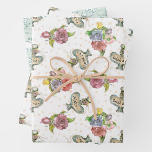 Alice in Wonderland Pattern Inpakpapier Vel