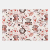 Alice in Wonderland Pattern Inpakpapier Vel (Voorkant 3)
