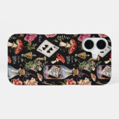 Alice in Wonderland Pattern iPhone 16 Hoesje (Achterkant horizontaal)