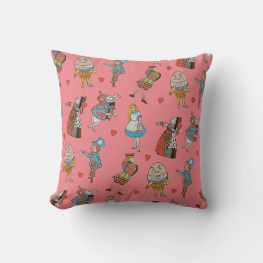 Alice in Wonderland Pattern Kussen (Voorkant)