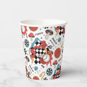 Alice in Wonderland Pattern Papieren Bekers (Links)