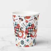 Alice in Wonderland Pattern Papieren Bekers (Rechts)
