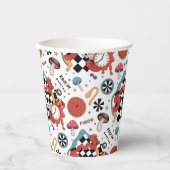 Alice in Wonderland Pattern Papieren Bekers (Voorkant)