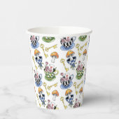Alice in Wonderland Pattern Papieren Bekers (Links)