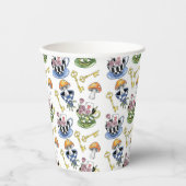 Alice in Wonderland Pattern Papieren Bekers (Voorkant)