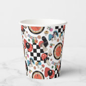 Alice in Wonderland Pattern Papieren Bekers (Achterkant)