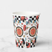 Alice in Wonderland Pattern Papieren Bekers (Rechts)