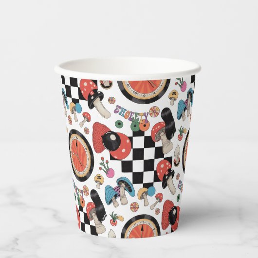 Alice in Wonderland Pattern Papieren Bekers (Voorkant)