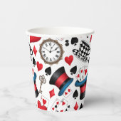 Alice in Wonderland Pattern Papieren Bekers (Voorkant)
