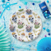 Alice in Wonderland Pattern Papieren Bordje (Feest)