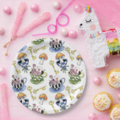 Alice in Wonderland Pattern Papieren Bordje (Feest)