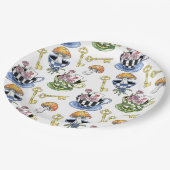 Alice in Wonderland Pattern Papieren Bordje (Gekanteld)