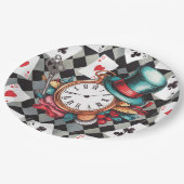 Alice in Wonderland Pattern Papieren Bordje (Gekanteld)