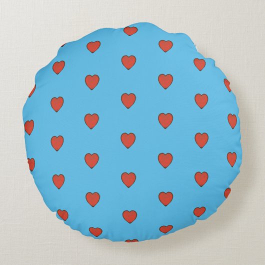 Alice in Wonderland Pattern Round Pillow Rond Kussen (Achterkant)