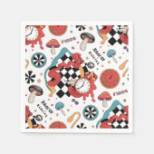 Alice in Wonderland Pattern Servet (Voorkant)